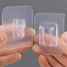 强力粘性墙钩套装，带双按扣，无损多用途挂钩，适用于家庭整理，非常适合遥控器、电源板，易于安装，承重能力强' - 無色 - 查看 13