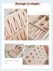 1pc Multi-grid Jewelry Storage Box - Blue - View 3