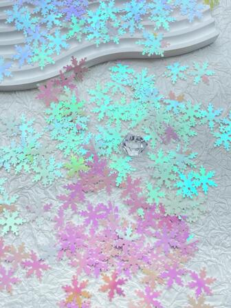 100pcs Snowflake Design Throwing Confetti
