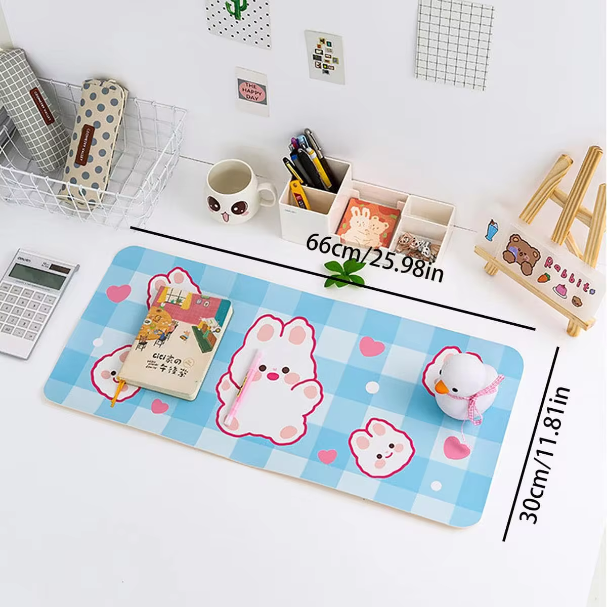 Alfombrilla de ratón con estampado de conejo de dibujos animados - Multicolor - Añade 6