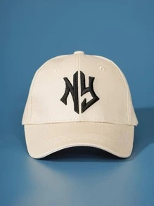 1 Mũ bóng chày nam có thêu chữ - Màu be - Xem 1