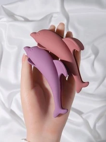 2 chiếc kẹp tóc thiết kế cá heo - Nhiều màu - Xem 4