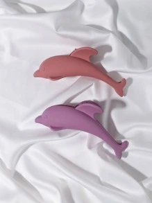 2 chiếc kẹp tóc thiết kế cá heo - Nhiều màu - Xem 3