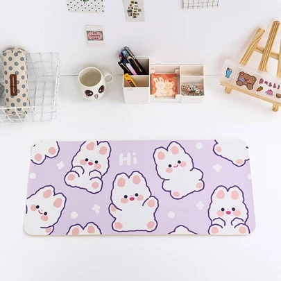 Cartoon Rabbit Print Mouse Pad