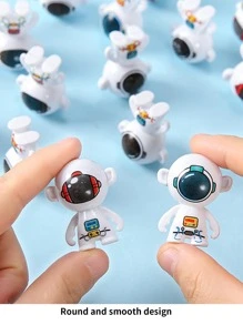6 piezas Mini Muñeco de Astronauta Invertido Juguete Decorativo Lindo de Dibujos Animados, para Navidad - Multicolor - Ver 1