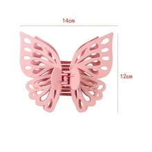 Phụ nữ thiết kế bướm thời trang vuốt tóc để trang trí tóc - Hồng - Xem 2