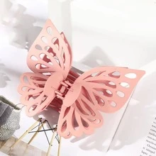 Phụ nữ thiết kế bướm thời trang vuốt tóc để trang trí tóc - Hồng - Xem 3