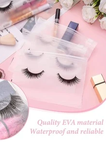 50 cái Túi trang điểm họa tiết lông mi - trắng - Xem 5