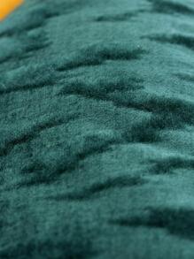 1入組刻花天鵝絨靠墊套 - 墨綠色 - 查看 2