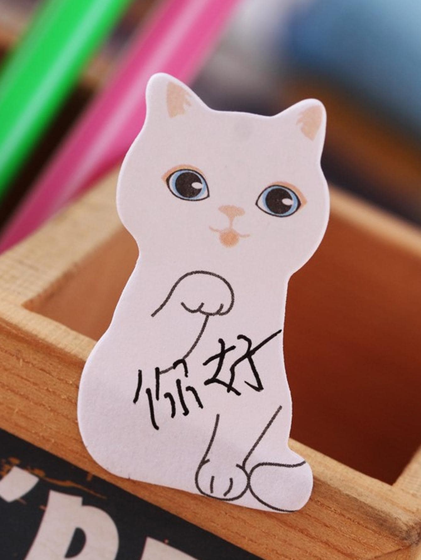 1 Máy Tính Ngẫu Nhiên In Hình Mèo Hoạt Hình Giấy Dán, Đa Năng Dễ Dàng Đăng Giấy Dán Cho Văn Phòng, Trường Học - Nhiều màu - Xem 1