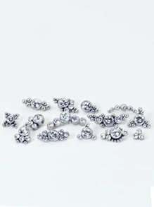 14入组/套水鑽裝飾耳釘 - 查看 1