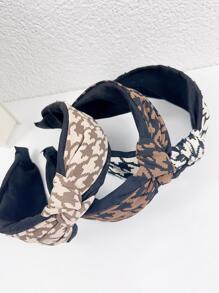 Cái Phụ Nữ Houndstooth Mô Hình Knot Trang Trí Băng Đô Thời Trang Để Trang Trí Tóc - Nhiều màu - Xem 3