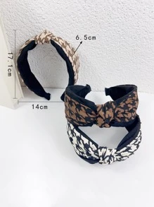 Cái Phụ Nữ Houndstooth Mô Hình Knot Trang Trí Băng Đô Thời Trang Để Trang Trí Tóc - Nhiều màu - Xem 4