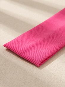 1 Băng đô dệt kim co giãn màu hồng fuchsia, thời trang để đeo hàng ngày Ngày lễ tình nhân, đồ dùng học tập, đại học, băng đô Băng đô thu đông Phụ kiện tóc cho phụ nữ khi đi nghỉ Khăn quàng cổ thanh lịch cho phụ nữ Khăn trùm đầu mềm mại - Màu Hồng Tươi - Xem 4