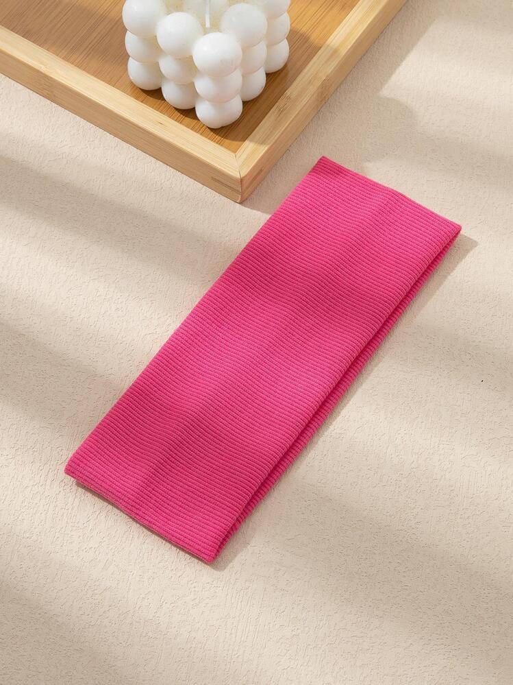 1 Băng đô dệt kim co giãn màu hồng fuchsia, thời trang để đeo hàng ngày Ngày lễ tình nhân, đồ dùng học tập, đại học, băng đô Băng đô thu đông Phụ kiện tóc cho phụ nữ khi đi nghỉ Khăn quàng cổ thanh lịch cho phụ nữ Khăn trùm đầu mềm mại - Màu Hồng Tươi - Xem 2