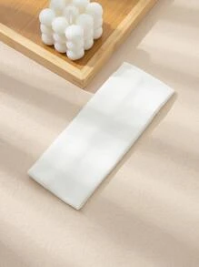 1件装女士纯色休闲发带，适合返校季、健身、运动等场合，可作头巾、吸汗带、发箍等，秋冬季节也适合作为女士度假装扮的发饰，优雅舒适，柔软亲肤。 - 白色 - 查看 3