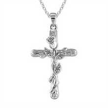 方晶鋯石十字架吊飾項鍊 - 2 - 查看 2