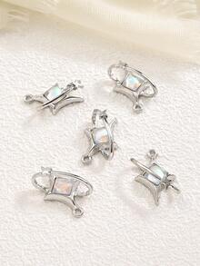 5入組/套星星DIY吊墜 - 白色 - 查看 2