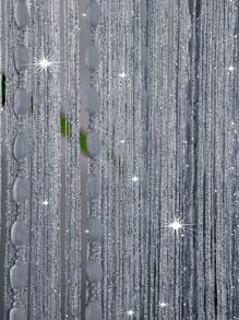 1 chiếc rèm đính cườm có chỉ bạc - Xám - Xem 2