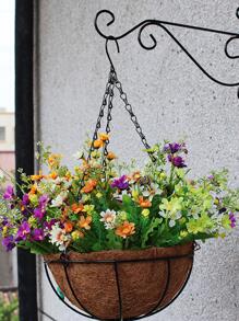 1套稻草悬挂花盆篮 - 黃色 - 查看 2