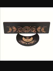 2 件/套木制塔罗牌支架、月亮托盘、水晶展示架月相塔罗牌祭坛支架石、储物收纳盒、女巫占卜工具、黑色塔罗牌、创意小礼物、节日配件、生日派对用品、生日礼物塔罗牌、塔罗牌、算命师 - 黑色 - 查看 6