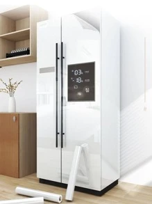 1 rollo de pegatina a prueba de aceite para la cocina, pegatinas, vinilos decorativos para el hogar, decoración de primavera para refrescar tu hogar, pegatinas decorativas para fiestas, regalos de cumpleaños y graduación - Blanco - Ver 2