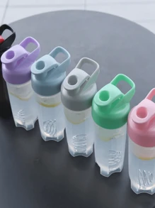1pc 300ml Portable Plastic Shaker Cup For Coffee And Milk Sports Bottle, Water Bottle For Outdoor - Purple - View 2