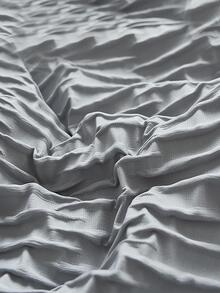 1 pieza Edredón fruncido ribete con fruncido moderno de tela para dormitorio - Gris - Ver 3