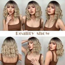 Peluca corta rubia balayage - Degradado - Ver 2