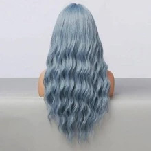 Long Wavy Blue Wig