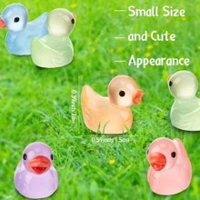 6/20/30 Cái Màu Ngẫu Nhiên Polyresin Dễ Thương Phát Sáng Trong Bóng Tối Hoạt Hình Vịt Thiết Kế Tự Làm Phụ Kiện Trang Sức Dành Cho Nữ Cho Tự Làm Trang Sức Làm - Nhiều màu - Xem 3