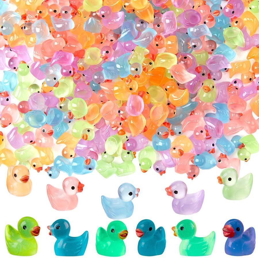 6/20/30 Cái Màu Ngẫu Nhiên Polyresin Dễ Thương Phát Sáng Trong Bóng Tối Hoạt Hình Vịt Thiết Kế Tự Làm Phụ Kiện Trang Sức Dành Cho Nữ Cho Tự Làm Trang Sức Làm - Nhiều màu - Xem 1