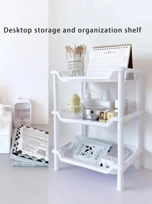 1 件 3 层桌面收纳架，厨房/浴室柜台收纳架 - 白色 - 查看 8