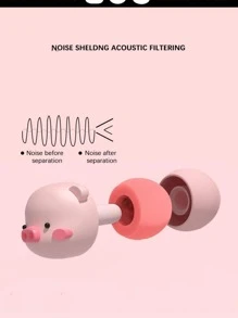 Cartoon Pig Design Earplug