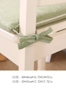 1pc Solid Color Skin-friendly Comfortable Breathable Detachable Seat Cushion - Green - View 2