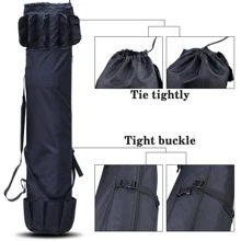 Fishing Rod Carrier Fishing Reel Organizer Pole Storage Bag for Fishing and Traveling,A Gift for Family Father, Daughter and Friends - 黑色 - 查看 6