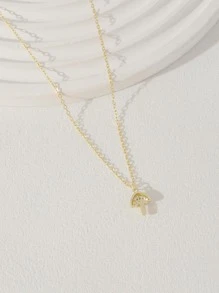 Vòng cổ hình nấm trang trí bằng đá Cubic Zirconia - Vàng - Xem 4