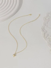 Vòng cổ hình nấm trang trí bằng đá Cubic Zirconia - Vàng - Xem 3