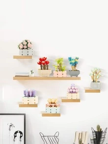 1pc Potted Flower Design Adult Blocks Toy - Red - View 9