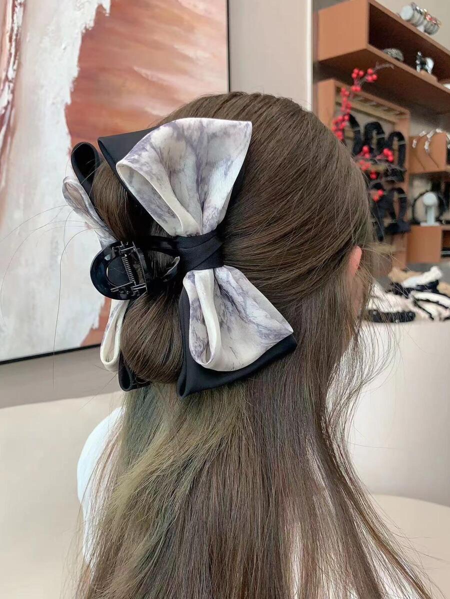 蝴蝶結裝飾髮爪 - 彩色 - 查看 1