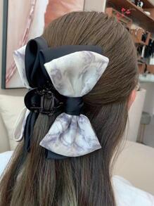 蝴蝶結裝飾髮爪 - 彩色 - 查看 3