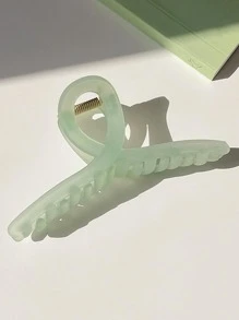 3 piezas Garra de pelo unicolor rectángulo - Verde - Ver 3