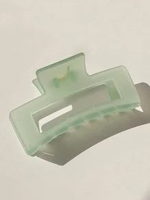 3 piezas Garra de pelo unicolor rectángulo - Verde - Ver 2