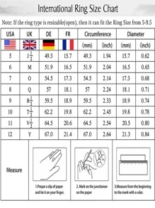 鋯石裝飾925純銀戒指,婚禮訂婚新娘珠寶飾品 - 銀色 - 查看 5