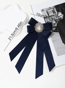 水鑽裝飾領結 - 藏蓝色 - 查看 2