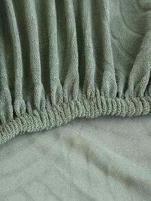 1pc Solid Color Futon Slipcover, Modern Polyester Futon Cover For Living Room - Green - View 5