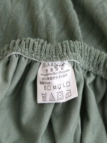 1pc Solid Color Futon Slipcover, Modern Polyester Futon Cover For Living Room - Green - View 6