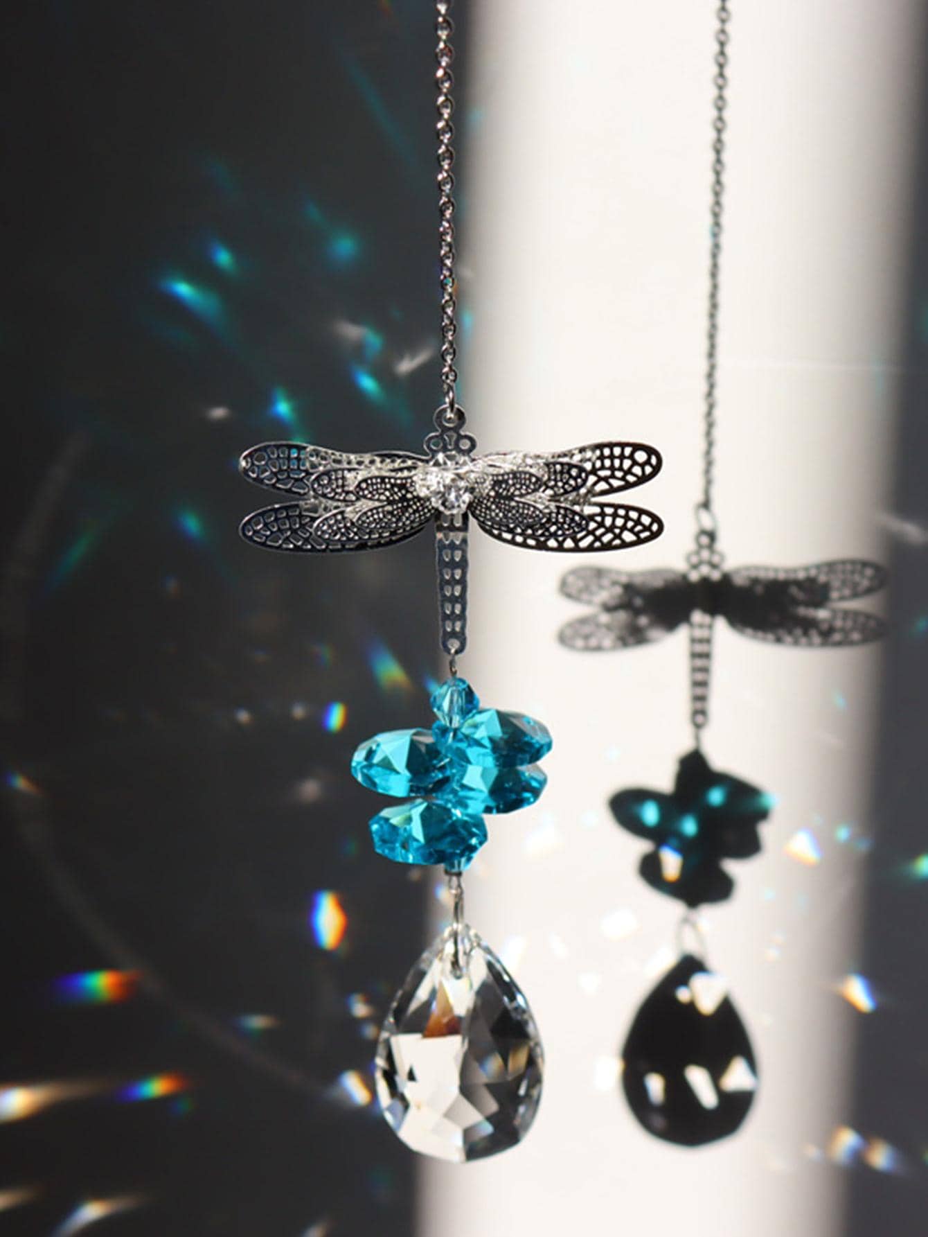 Treo tường trang trí chuồn chuồn 1 cái - Màu xanh nhạt - Xem 1