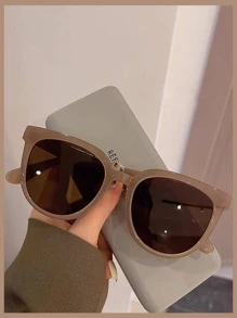 1 pièce Lunettes de mode à monture ronde et épaisse, pour la décoration. Convient pour l'été, la plage, les vacances, les activités en extérieur et les voyages