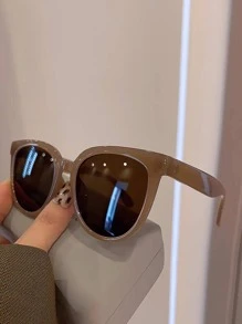 1 pièce Lunettes de mode à monture ronde et épaisse, pour la décoration. Convient pour l'été, la plage, les vacances, les activités en extérieur et les voyages